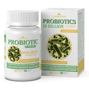 Probiotic 20 Billion CFU - Dr. Approved Probiotics for Women & Men, Natural, Shelf Stable Acidophilus Probiotic Supplement; 60 Capsules